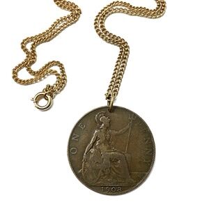 ***RESERVED***Authentic Antique Coin Necklace